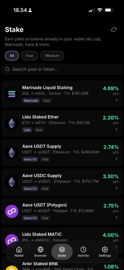 DApp connections