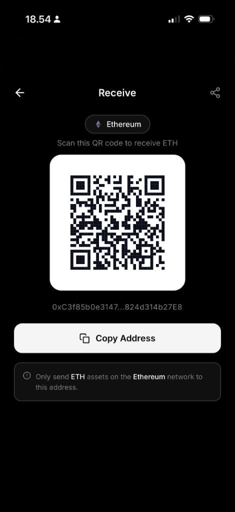 Receive on Ethereum